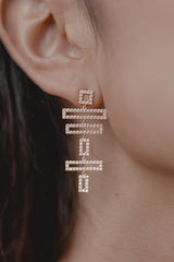 Modernist | Modern crystal studded statement earrings