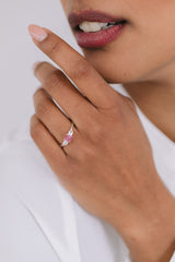Paris | Pink Tourmaline & White Topaz Ring