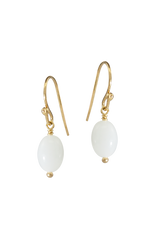 Liesbeth | Short Modern Moonstone Earrings