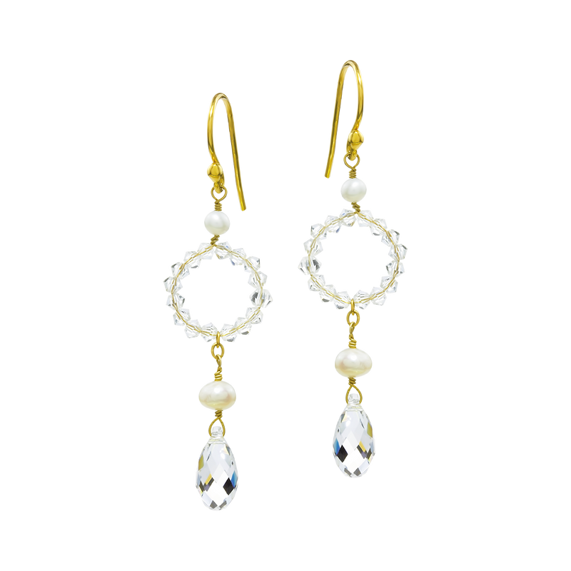 My Dream crystal drop bridal jewelry earrings