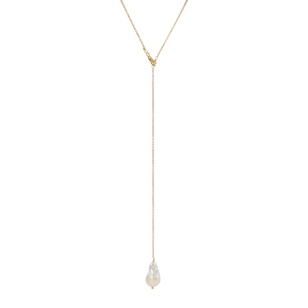 Back To You | Bridal Back Necklace with Baroque Pearl