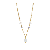 Aquamarine & Herkimer Diamond Necklace