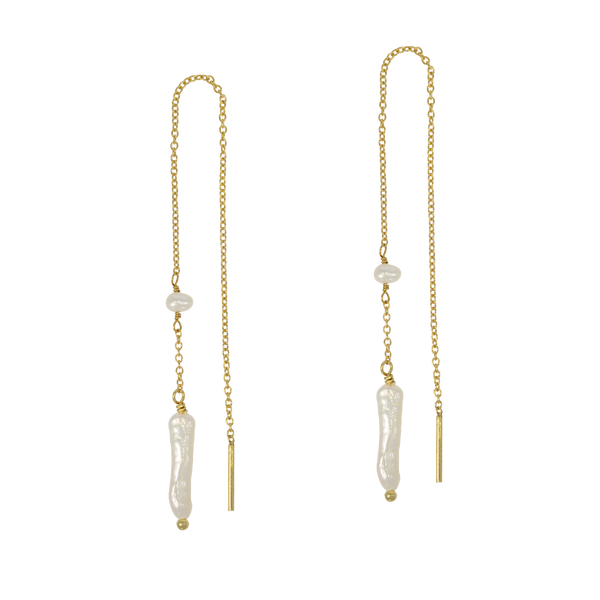 Genius | pull through earrings with beads