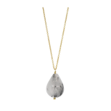 Large rock crystal pendant necklace