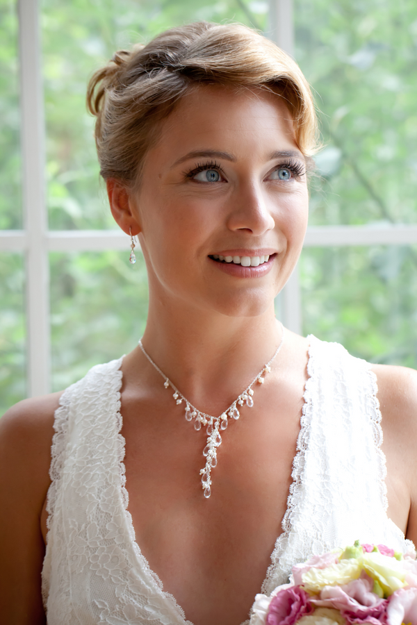 Happily Ever After | Waterfall Crystal Drop Necklace Bridal Jewelry