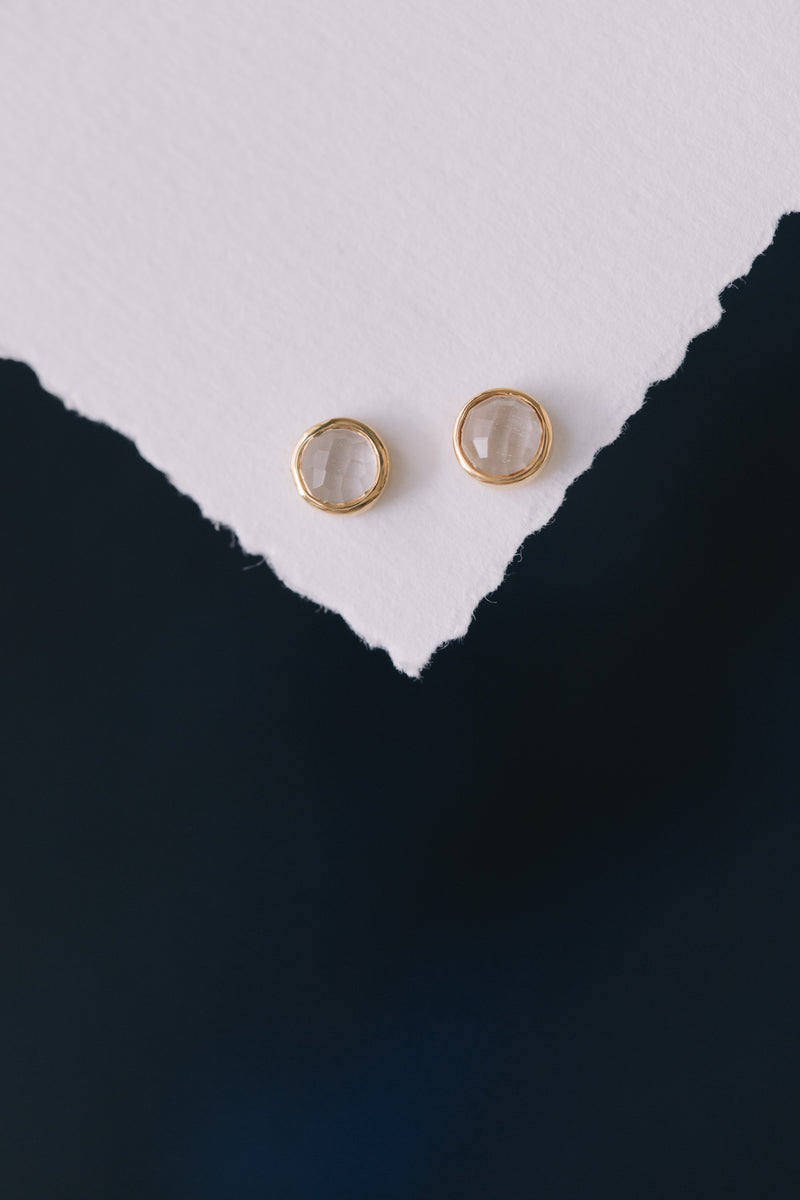 Annabelle | round crystal earrings