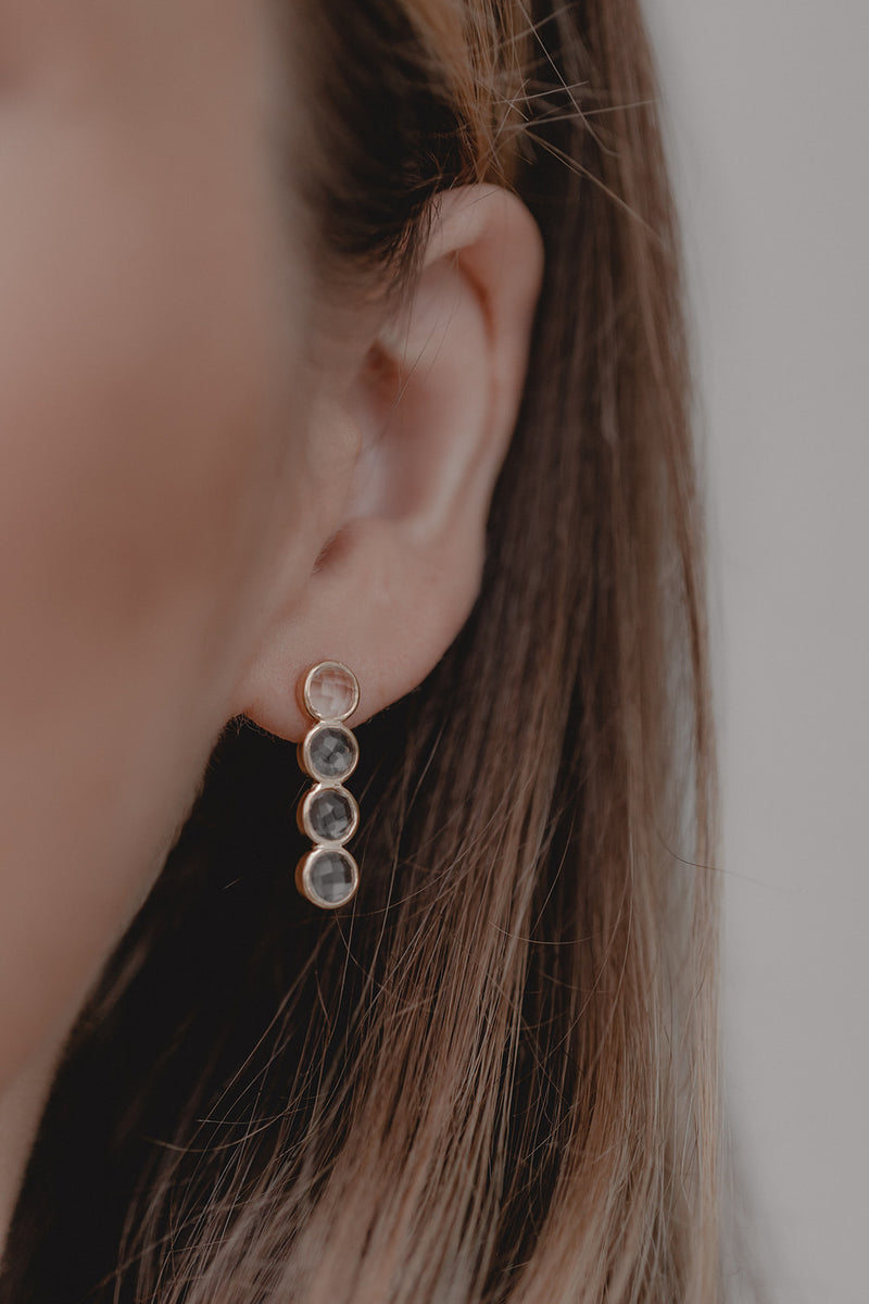 Bella | Round Crystal Stud Earrings