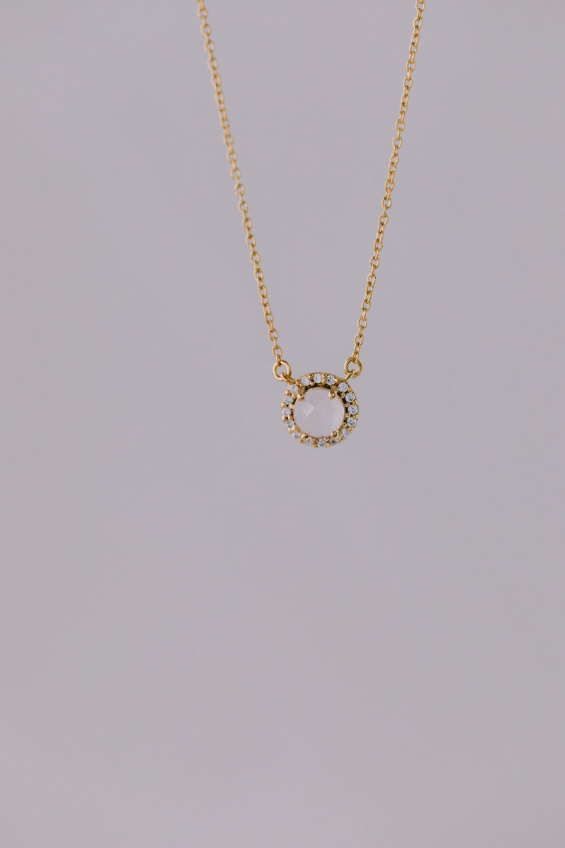 Elaine | Rose Quartz Crystal Necklace