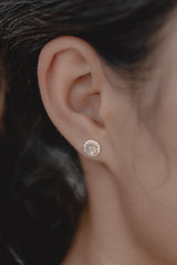 Elaine | Rose Quartz Crystal Earrings