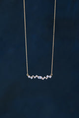 Estelle | delicate bridal crystal necklace