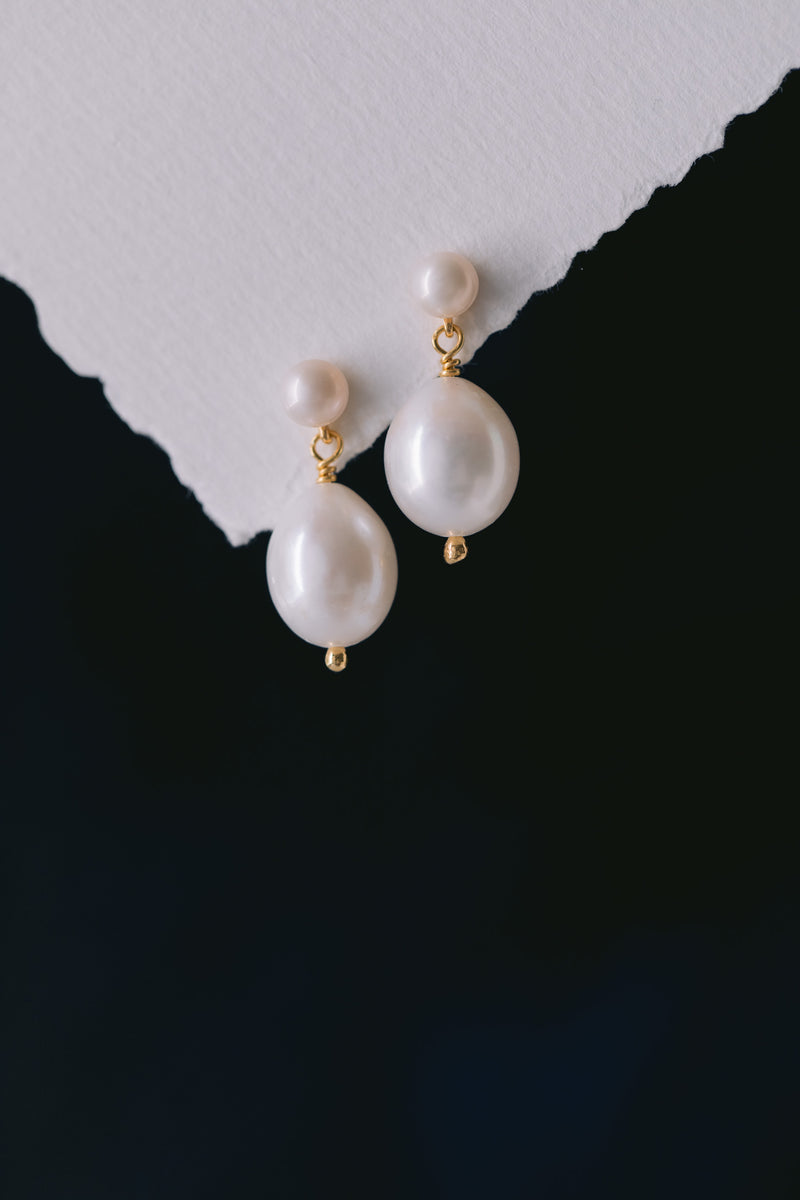 Penelope | pearl earrings for bride