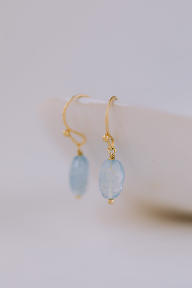 Small aquamarine earrings