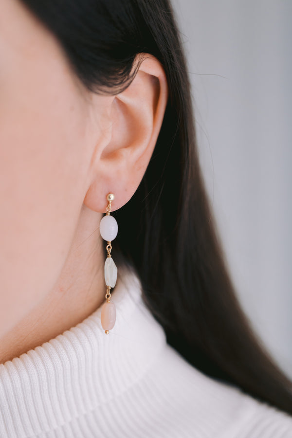 Moonstone & Prasiolite Earrings