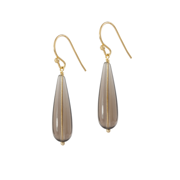 Smoky quartz drop earrings