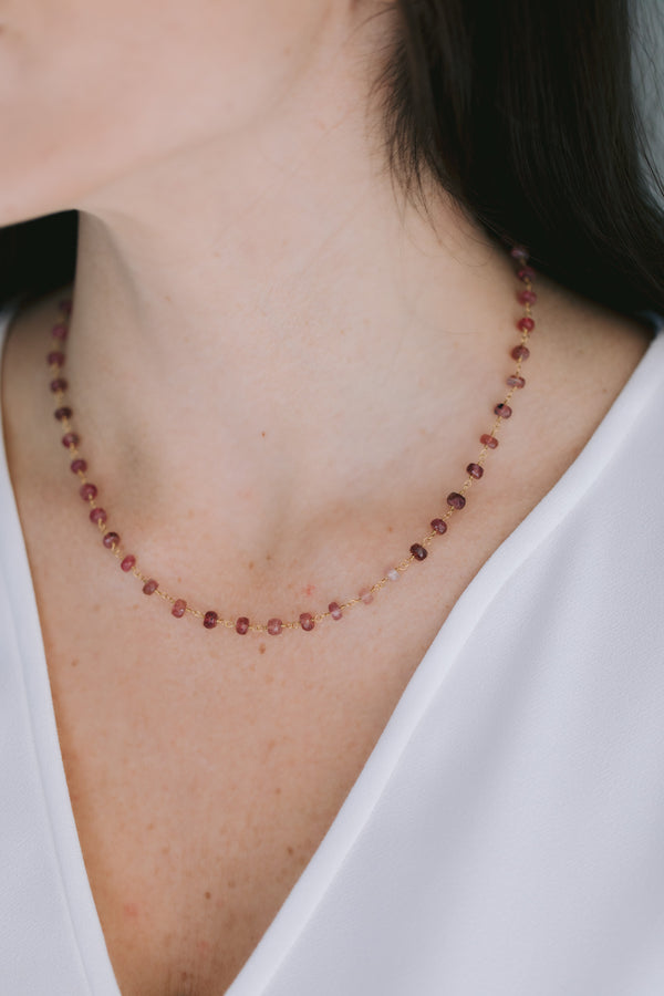 Red Tourmaline Necklace