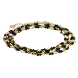 Black Chameleon | Spinel Wrap Bracelet