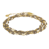 Brown Chameleon | Smoky Quartz Wrap Bracelet