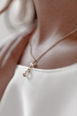 Golden Cupid | Bridal Necklace with Crystal Drops