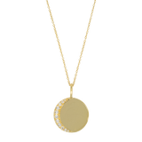 Guardian | necklace with moon pendant and white topazes