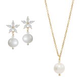 Blooming Beauty | Bridal Jewelry Set with Pearls and Crystals