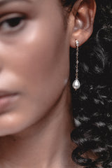 Just Married | Bridal Jewelry Earrings with Pearls & Crystals
