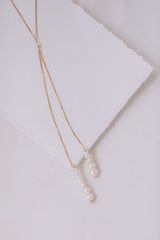 Tête-à-Tête | Elegant back necklace with pearls for bride