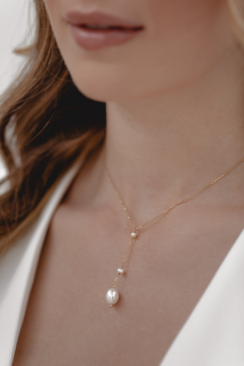 Celestial | Bridal Jewelry Necklace With Pearl Pendant