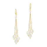 Eternal Flow | Long pearl earrings for wedding