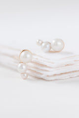 Tiny Trio | Mini earrings with pearls