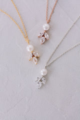 Juvelan petite bridal necklace with crystals and pearls Simply Delightful