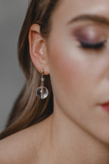 Katrien | Modern Short Bridal Earrings Bridal Jewelry