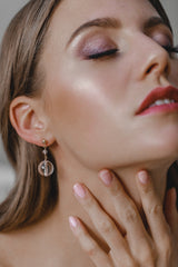 Katrien | Modern Short Bridal Earrings Bridal Jewelry