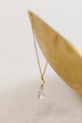 Cupid | crystal drop necklace bridal jewelry