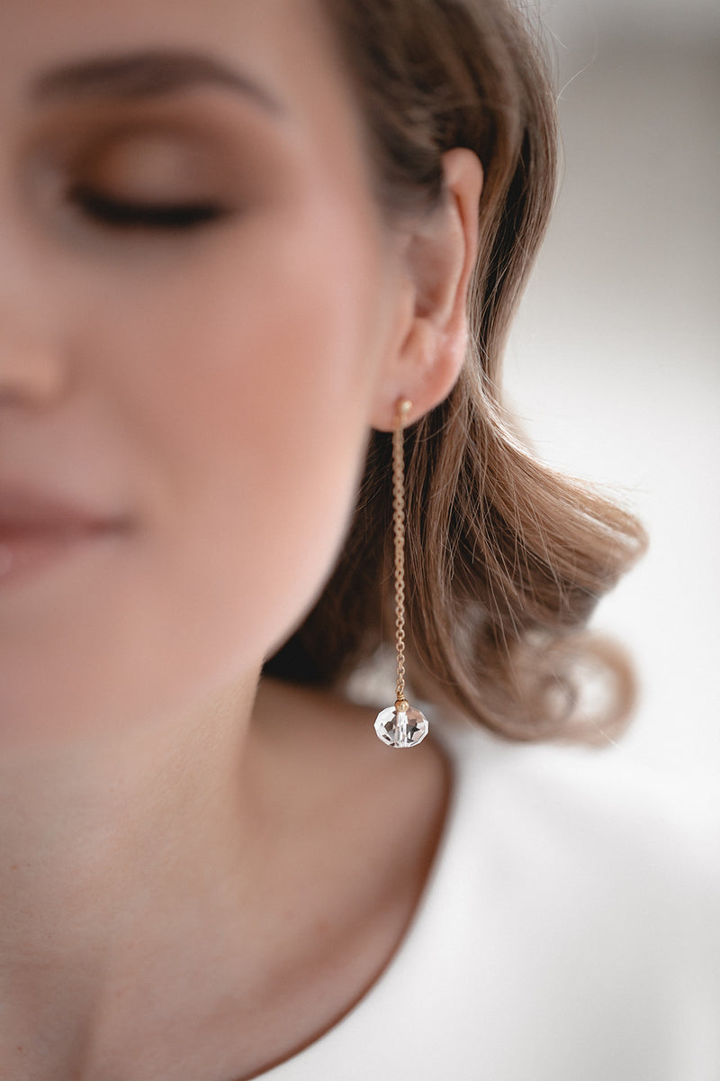 MYSTICAL | Modern bridal earrings with large crystals