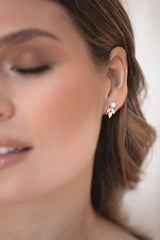 SIMPLY DELIGHTFUL | crystal stud earrings with pearl