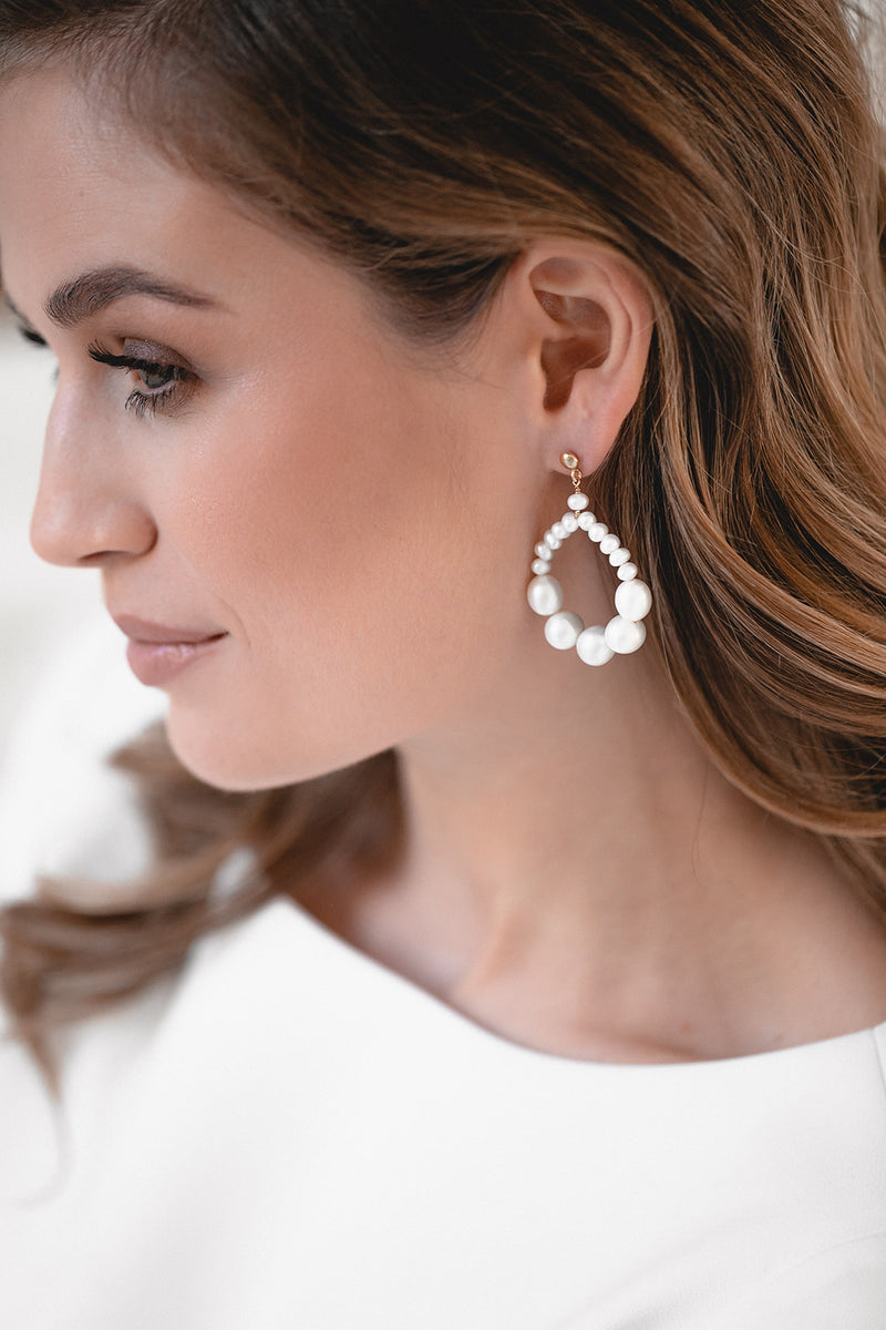 UNITY | Statement Wedding Earrings with Pearls