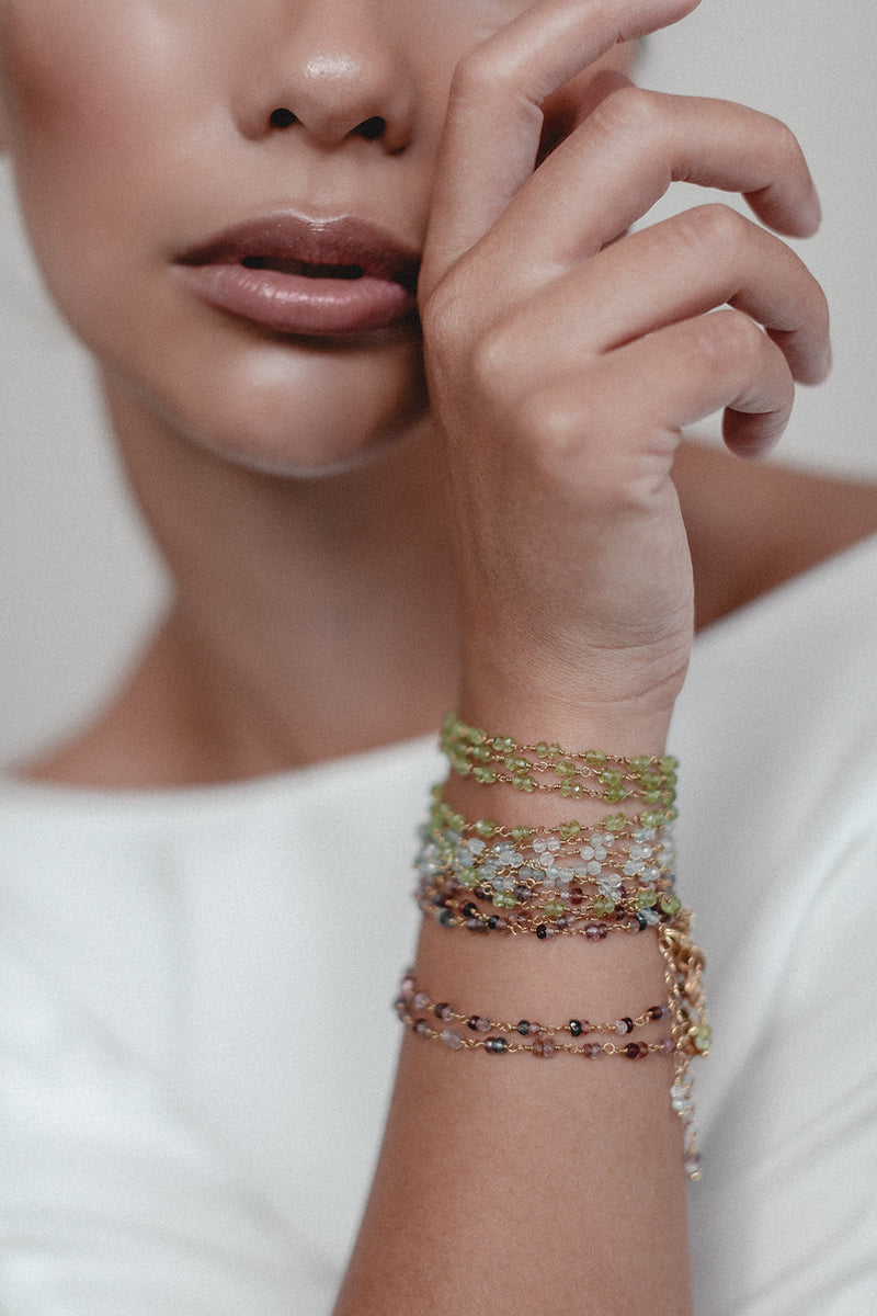 Rose Chameleon | Rose Quartz Wrap Bracelet and Necklace
