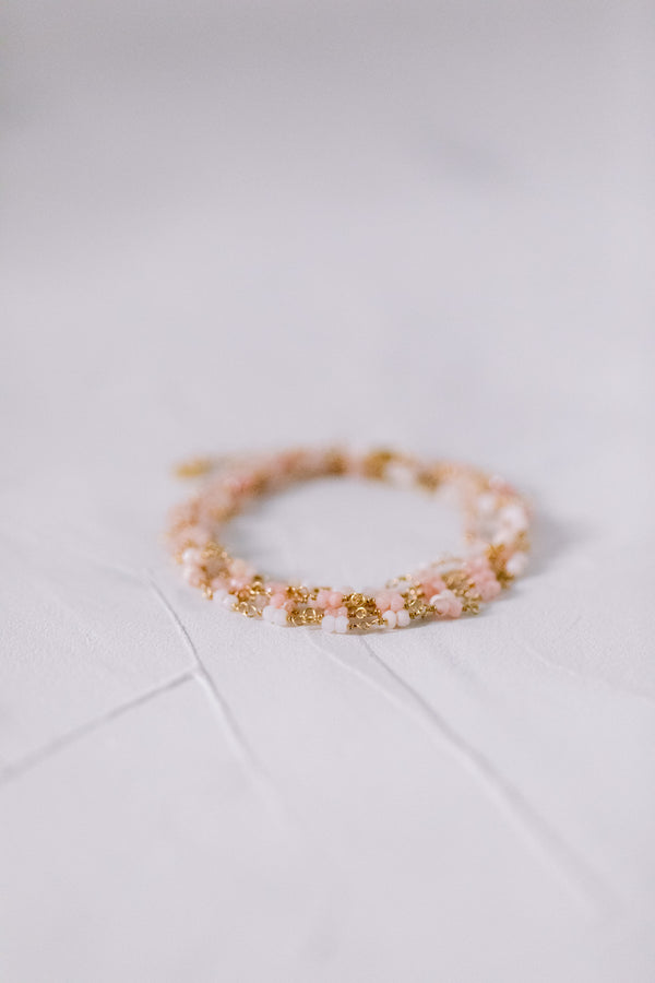 Pink Chameleon | Andes Opal Wrap Bracelet and Necklace