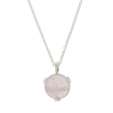 Pink Leaves | Necklace with Rose Quartz