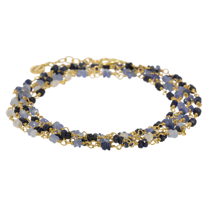 Sapphire Blue Chameleon | Sapphire Wrap Bracelet and Necklace